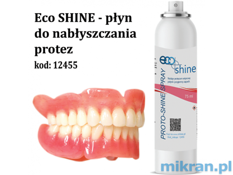 EcoShine kunstgebitpolijstvloeistof mint 75ml