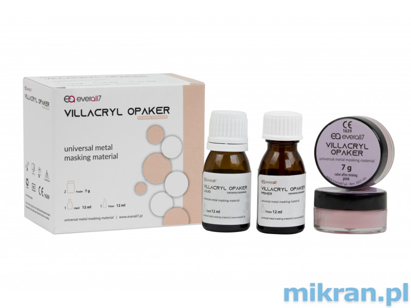Villacryl Opaker różowy 2x7g+12ml+wytrawiacz