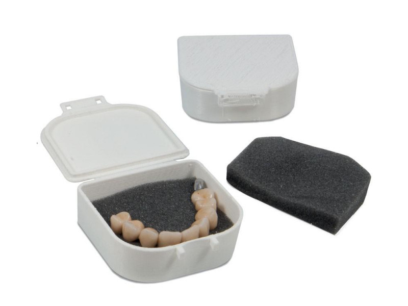 Witte transportdoos met spons 4,5x5,8x2cm 1 stuk of 100 stuks
