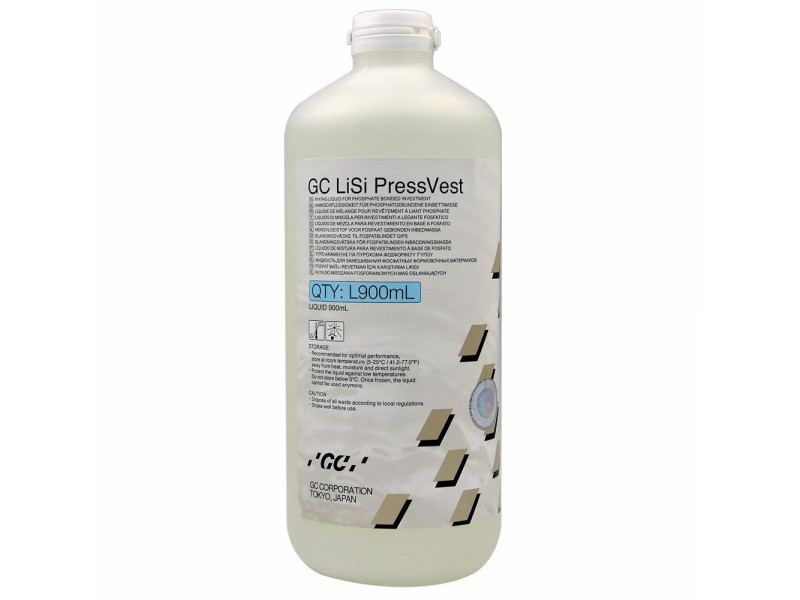 GC LiSi PRESS VEST vloeibaar 900 ml - Vloeistof gevoelig voor lage temperaturen - verzending in de winter op risico van de klant.