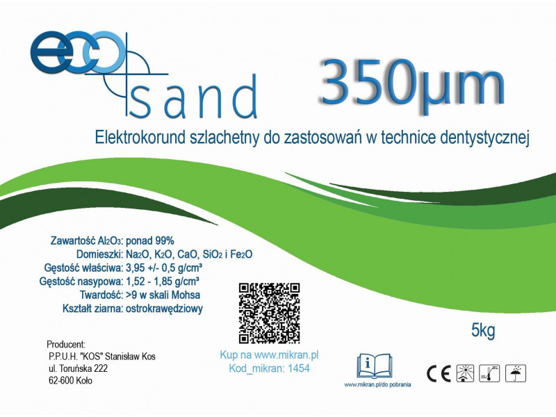Prothetisch zand 350 µm 5 kg