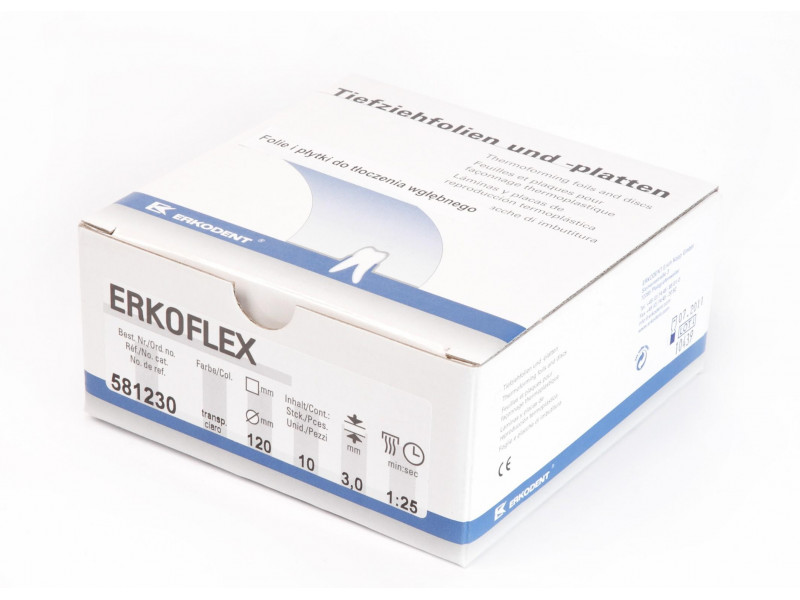 Erkoflex folie 4.0mm rond 120mm - 50st / pak