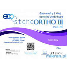 Gips klasse III EcoStone Ortho Naturel wit 25 kg