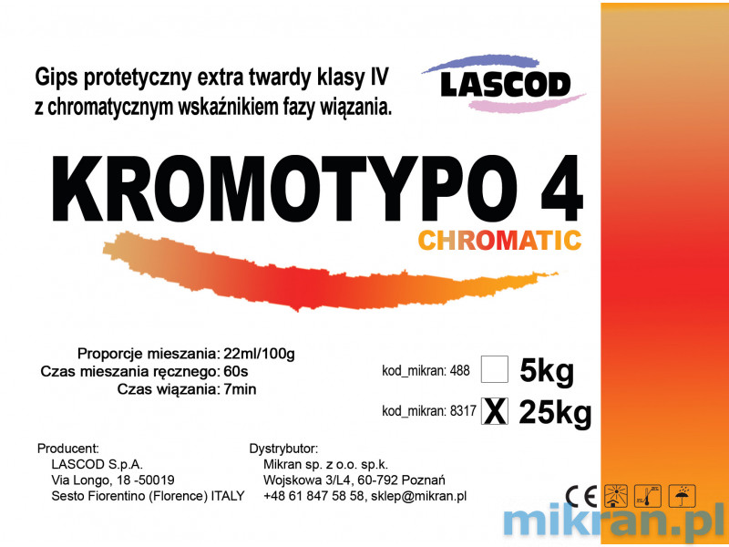 Kromotypo 4 superhard gips 25kg