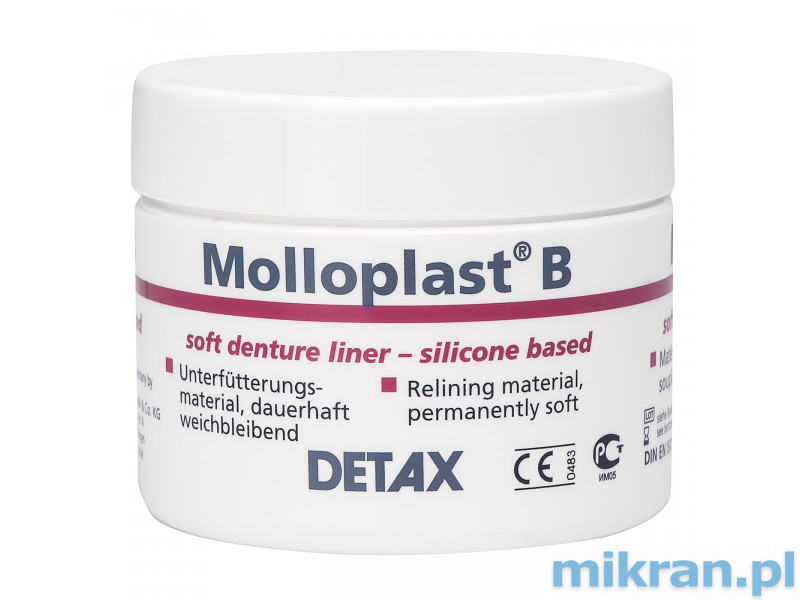 Molloplast B 45g materiaal voor het relinen van kunstgebitten