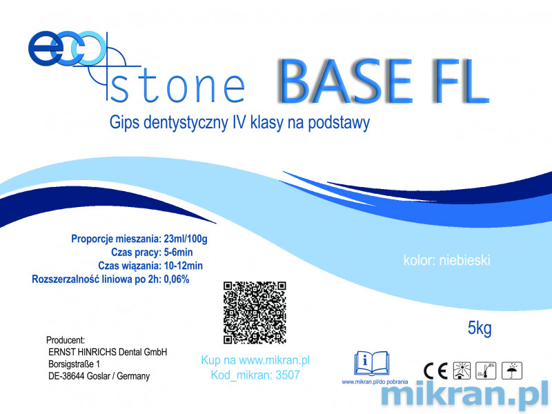 Gips IV klasse Eco Stone Base FL voor sokkels 5 kg Donkerblauw