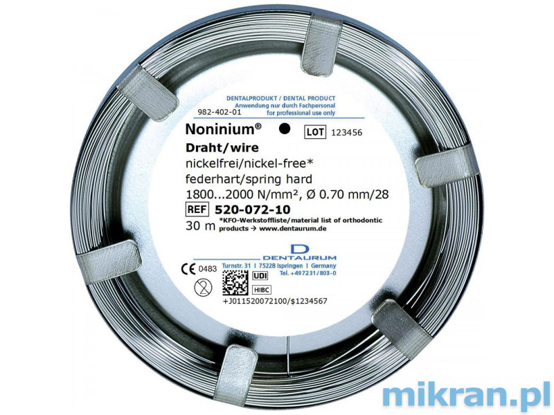 Noninium draad (nikkelvrij) 0.7mm rond 30m.