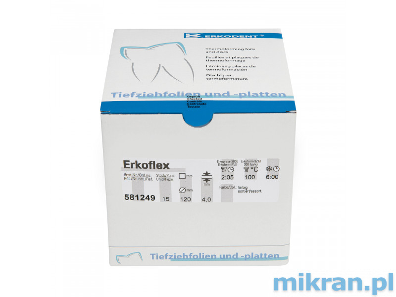 Erkoflex folie ■ 125 mm x 125 mm x 4,0 mm 50 stuks