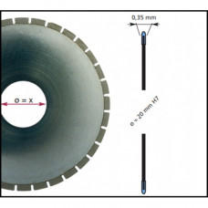 Gipszaagblad, binnendiameter: 20 mm/buiten: 75 mm